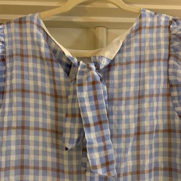 NWT English Factory Plaid Check Tent Tiered Dress - Picture 6 of 9